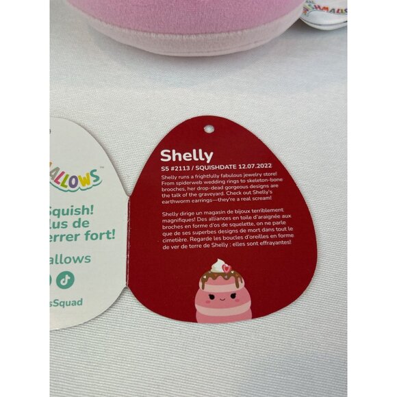 Squishmallows Shelly Strawberry Pancake Syrup Hearts Pink White 6" Plush - Picture 4 of 9